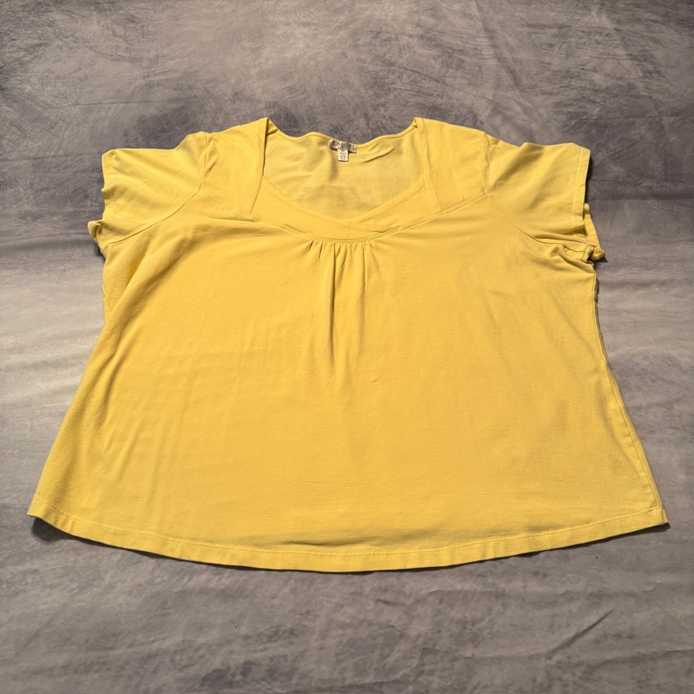 Yellow tshirt‎ blouse plus size 3X